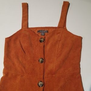 Primark Burnt Orange Button Dress